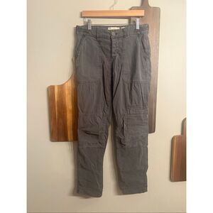 Anthropologie Hei Hei Gray Straight Utility The Wanderer Cargo Pants Size 25